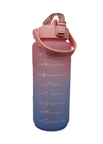 Motivasyonel Su Matarası Su Şişesi Suluk 2 Litre - Görsel 2