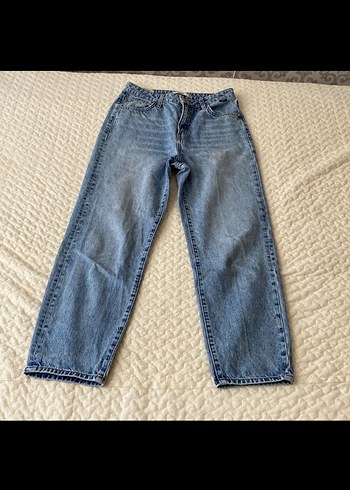 Mavi mom straight Kadın Kot Pantolon