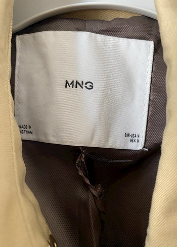Mango Mango Bej Midi Boy Düğmeli Kadın Trençkot