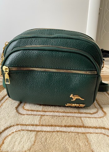 Kangol Yeşil Deri Kadın Çanta