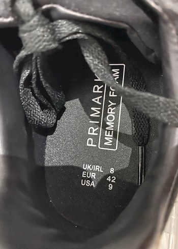Primark Siyah Gri Stiletto Topuklu erkek Spor Ayakkabı