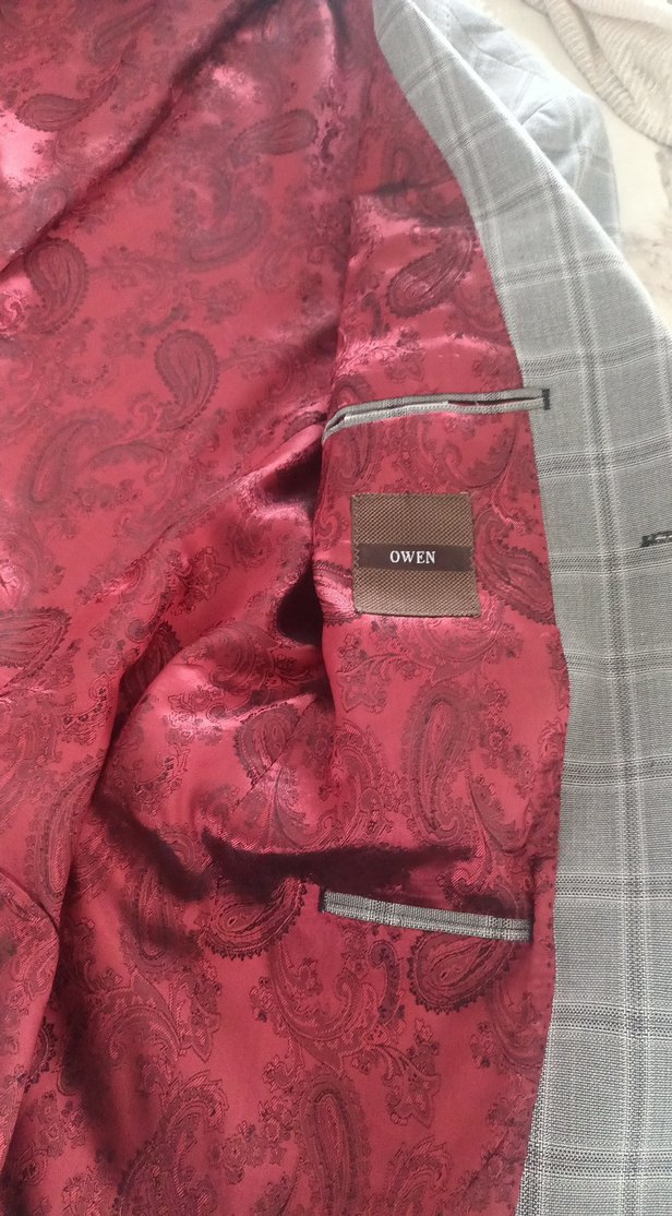 Gri Ekose Desenli Erkek Takım Ceketi - Görsel 5