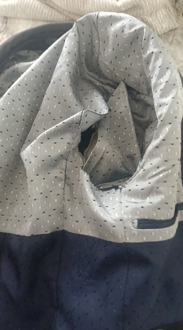 Düğmeli siyah Erkek Takım Elbise Ceketi - Görsel 4