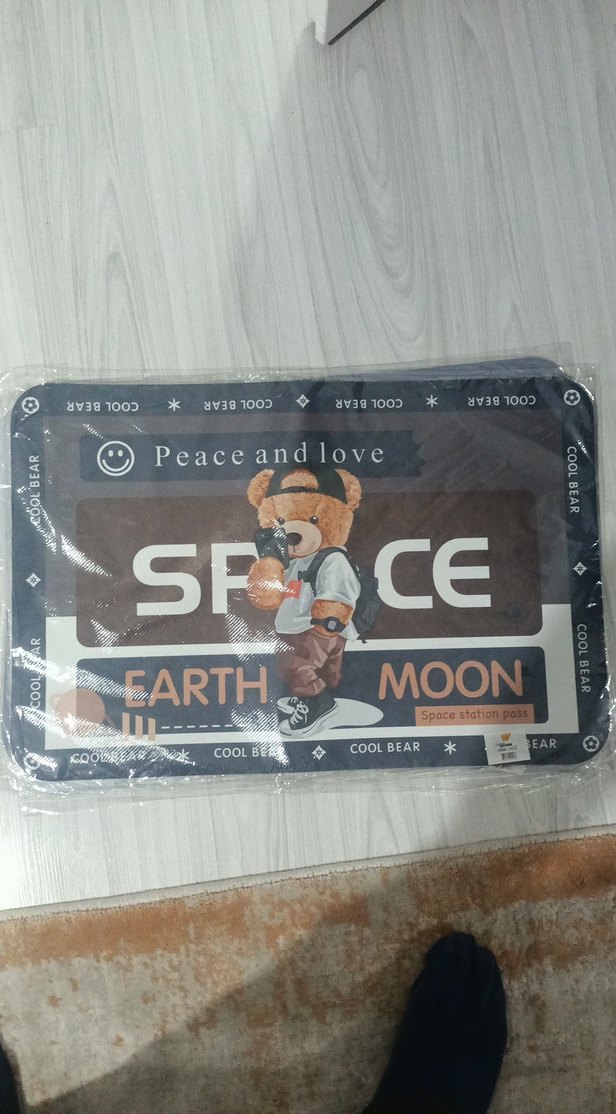 Burberry desenli kahverengi banyo paspası 60*40 - Görsel 2