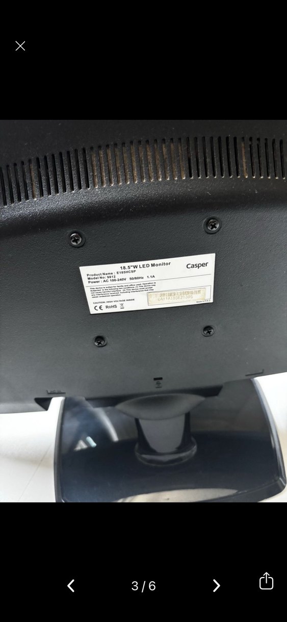 Casper Siyah Monitör - Görsel 2
