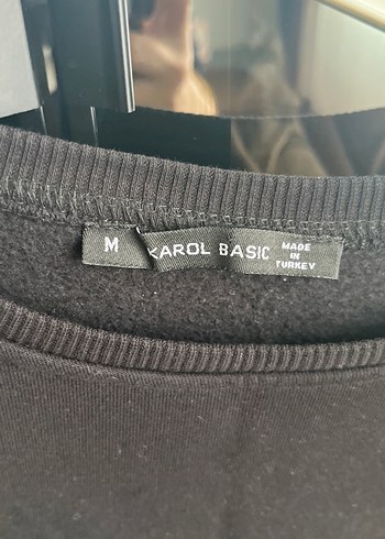 Siyah Kadın Uzun Kollu Salaş Sweatshirt - Görsel 2