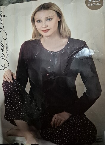 Kadın uzun kollu pijama takımı
