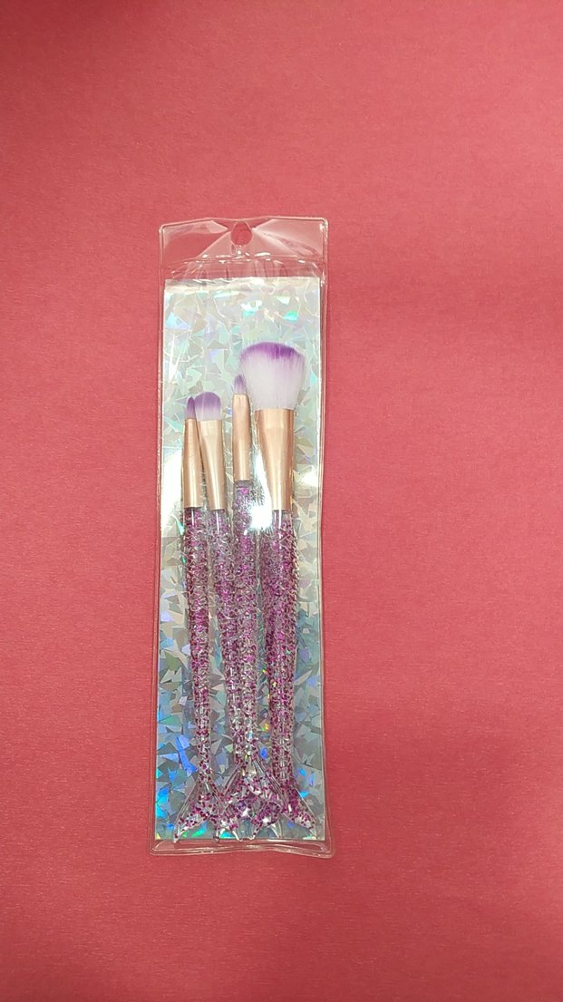 Işıltılı Çok Renkli Makyaj Fırça Seti - Görsel 2