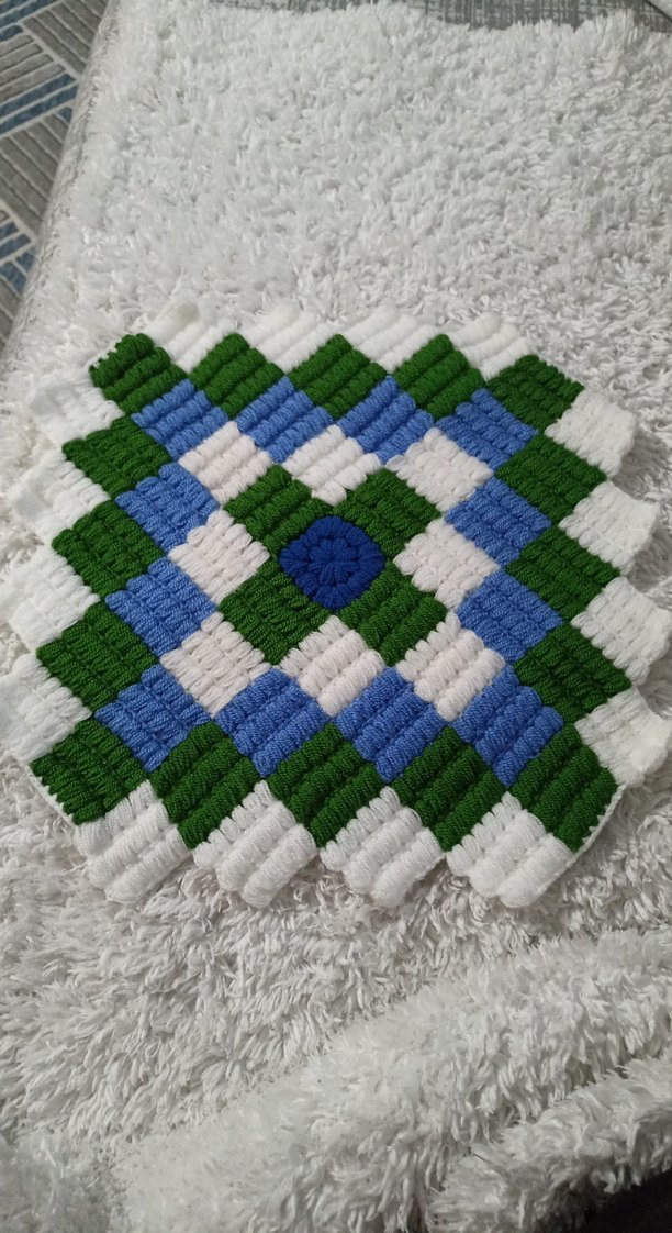 Renkli El Örgüsü Banyo lifi - Görsel 2