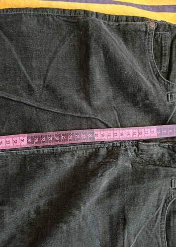 Düğmeli Koyu Yeşil Mini Kadifr Etek - Görsel 4