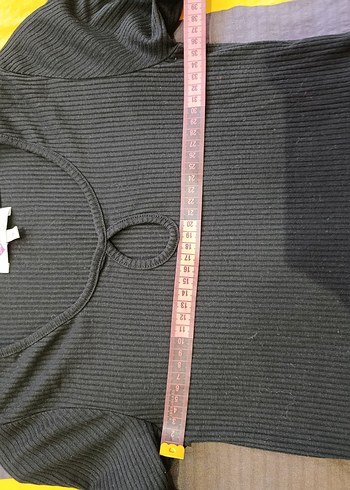 Uzun Kollu Örgü Siyah Kadın Elbise - Görsel 5