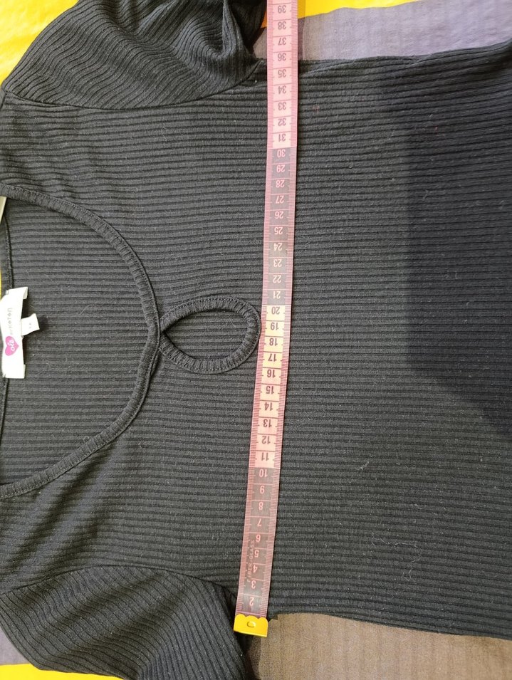 Uzun Kollu Örgü Siyah Kadın Elbise - Görsel 5