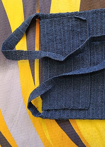 Gri Örgü Kadın Çanta - Görsel 2