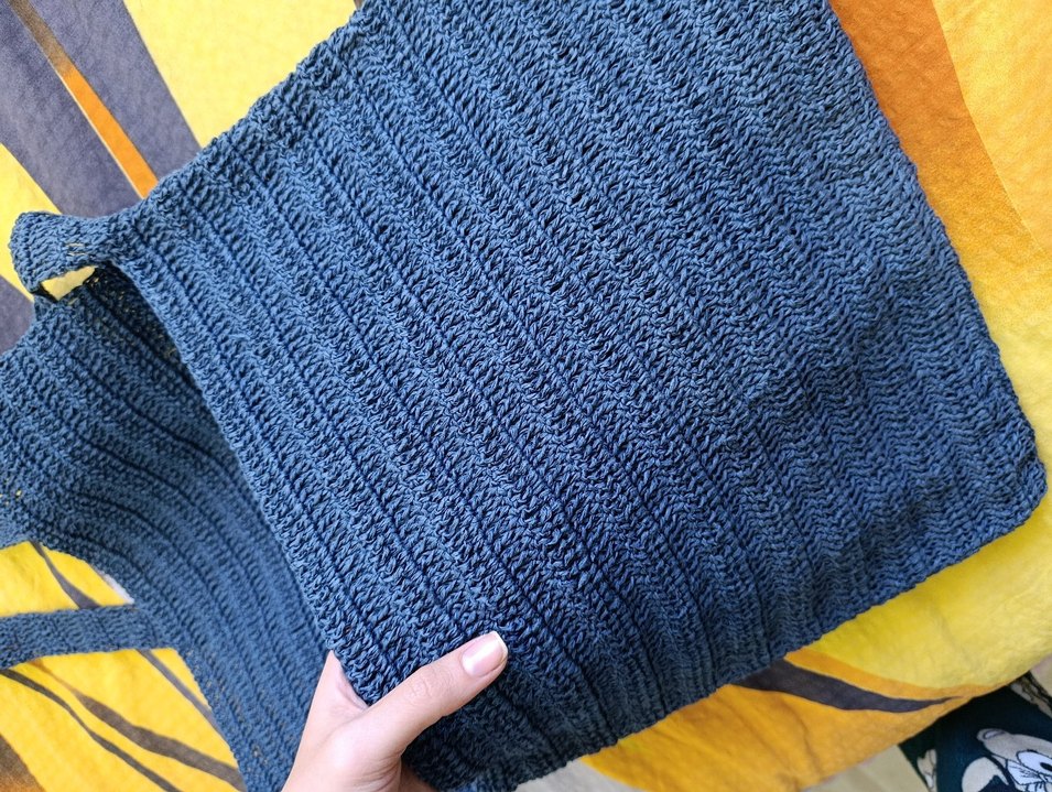 Gri Örgü Kadın Çanta - Görsel 4