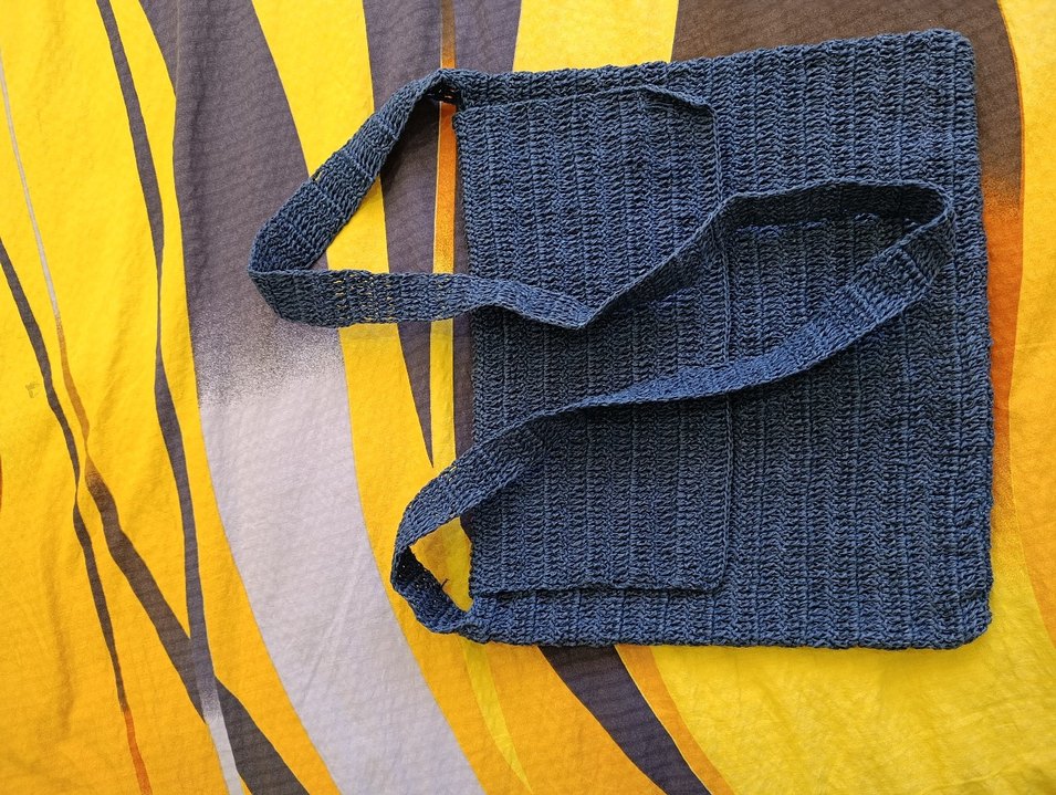 Gri Örgü Kadın Çanta - Görsel 2