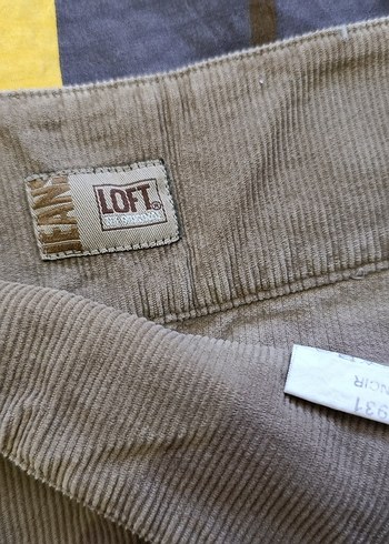 Düğmeli Bej Keten Kadın Etek - Görsel 3