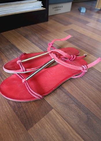 Kırmızı Bantlı Bohem  Sandalet - Görsel 3