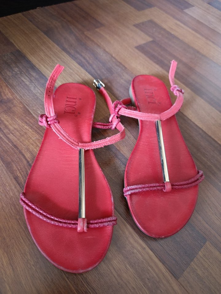 Kırmızı Bantlı Bohem  Sandalet - Görsel 2