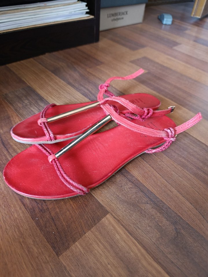 Kırmızı Bantlı Bohem  Sandalet - Görsel 3