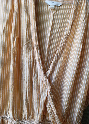 Kadın Bej Midi Keten Bohem Elbise - Görsel 2