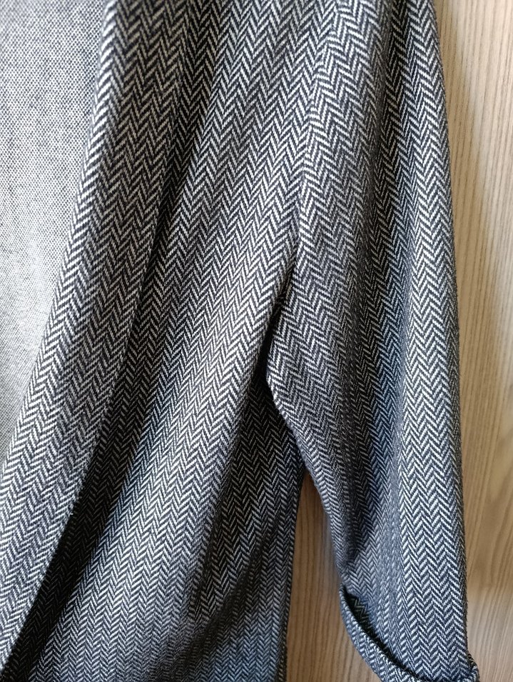 Gri Midi Keten Ceket - Görsel 3