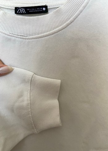 Zara Zara Beyaz Sweatshirt