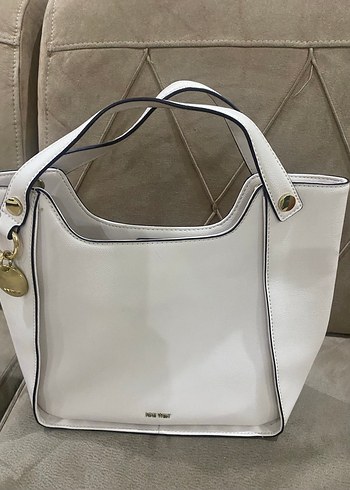 Krem Deri Kadın Omuz Çantası - Görsel 7