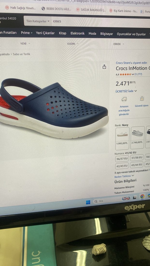 Crocs ınMotion orijinal Erkek Lacivert Spor Sandalet 47,5 numara - Görsel 2