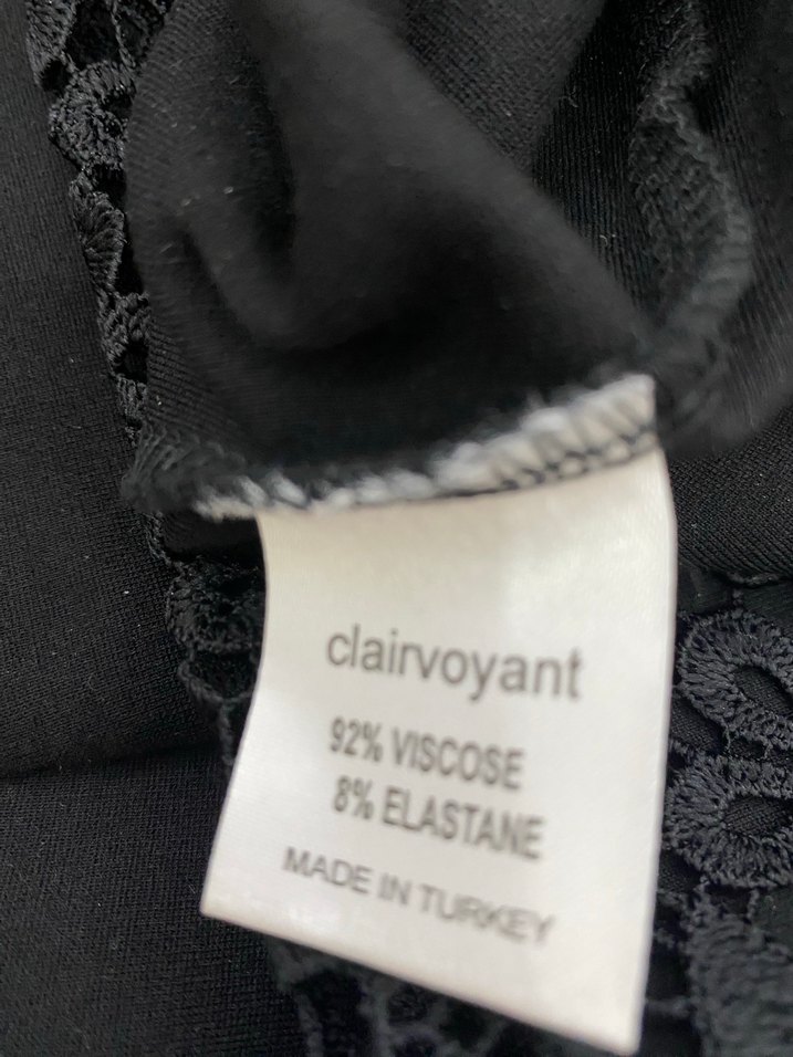 Siyah Midi Uzun Kollu Salaş Elbise - Görsel 3