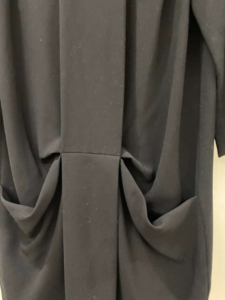 Siyah Midi Uzun Kollu Salaş Elbise - Görsel 2