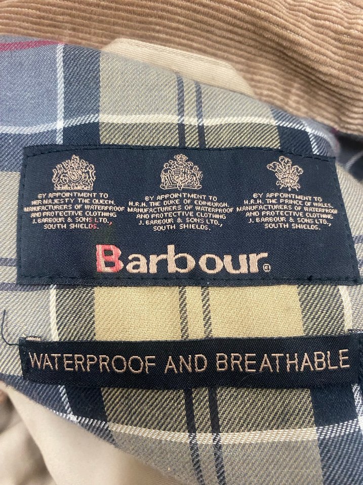 Barbour Bej Kadın Denim Trençkot - Görsel 5