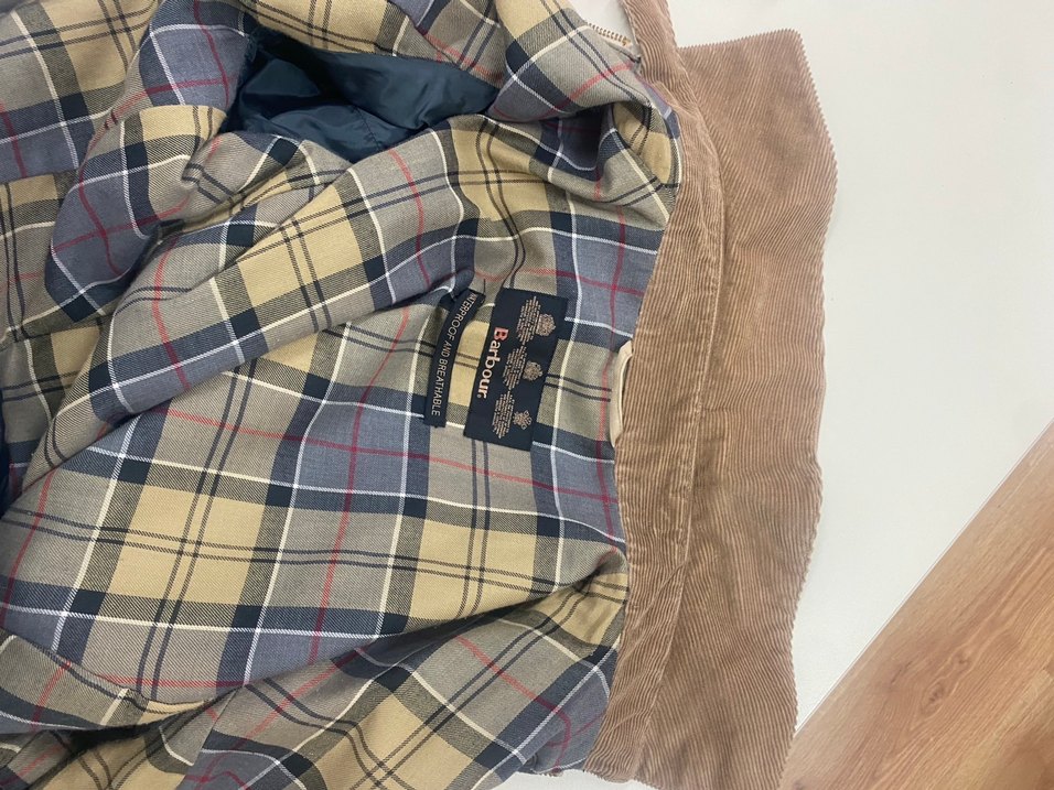 Barbour Bej Kadın Denim Trençkot - Görsel 4