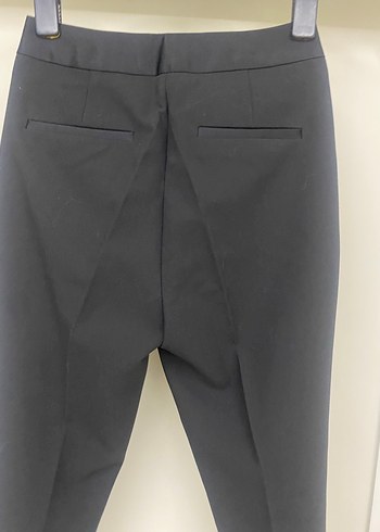 Zara marka Siyah Midi Kadın Kumaş Pantolon - Görsel 4