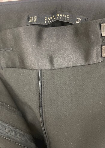Zara marka Siyah Midi Kadın Kumaş Pantolon - Görsel 5