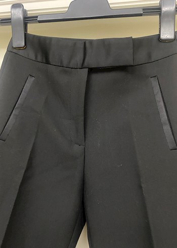 Zara marka Siyah Midi Kadın Kumaş Pantolon - Görsel 2