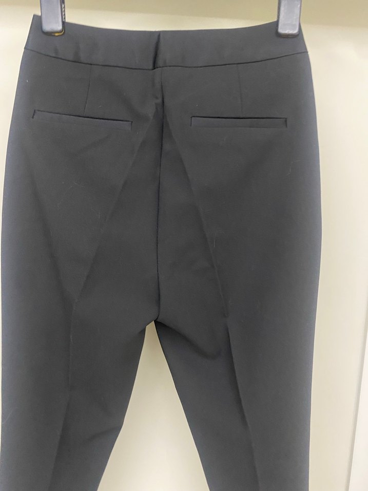 Zara marka Siyah Midi Kadın Kumaş Pantolon - Görsel 4