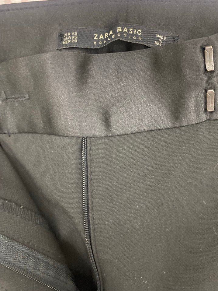 Zara marka Siyah Midi Kadın Kumaş Pantolon - Görsel 5