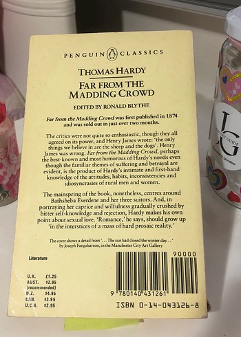 Thomas Hardy'nin Far From the Madding Crowd Kitabı
