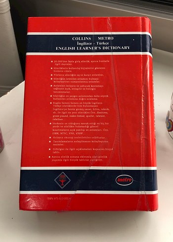 Collins Metro İngilizce-Türkçe Sözlük - Görsel 2