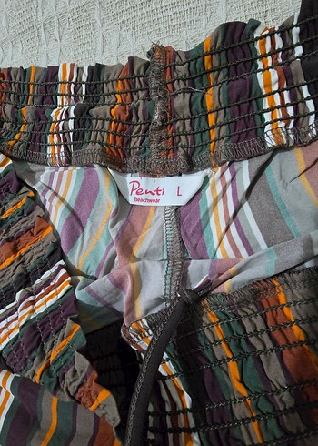 Bohem Çok Renkli Püsküllü deniz Şortu - Görsel 6