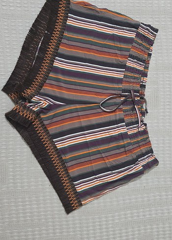 Bohem Çok Renkli Püsküllü deniz Şortu - Görsel 3