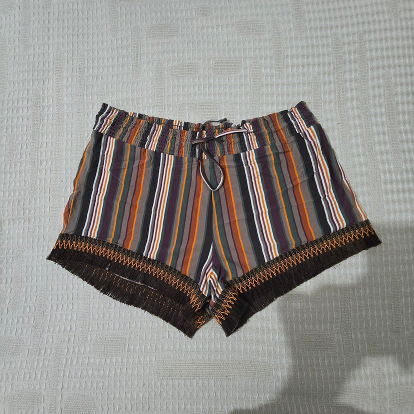 Bohem Çok Renkli Püsküllü deniz Şortu - Görsel 4