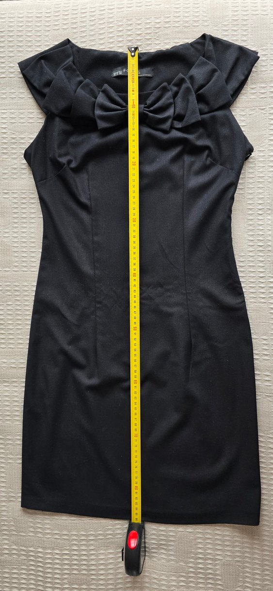 Kadın Siyah Fiyonk Detaylı Elbise - Görsel 3