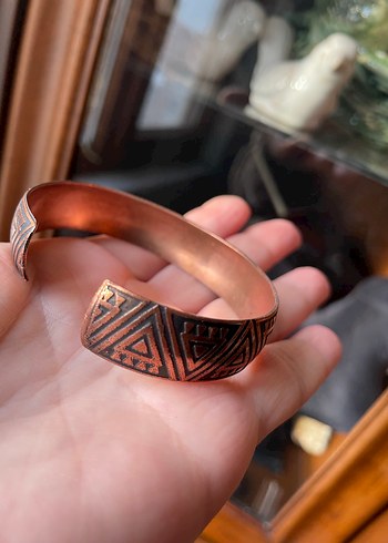 Bakır Bohem Desenli Kadın Bileklik - Görsel 2