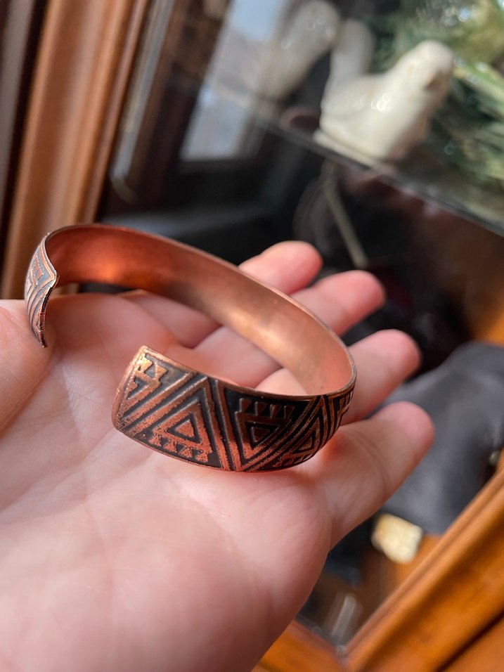 Bakır Bohem Desenli Kadın Bileklik - Görsel 2