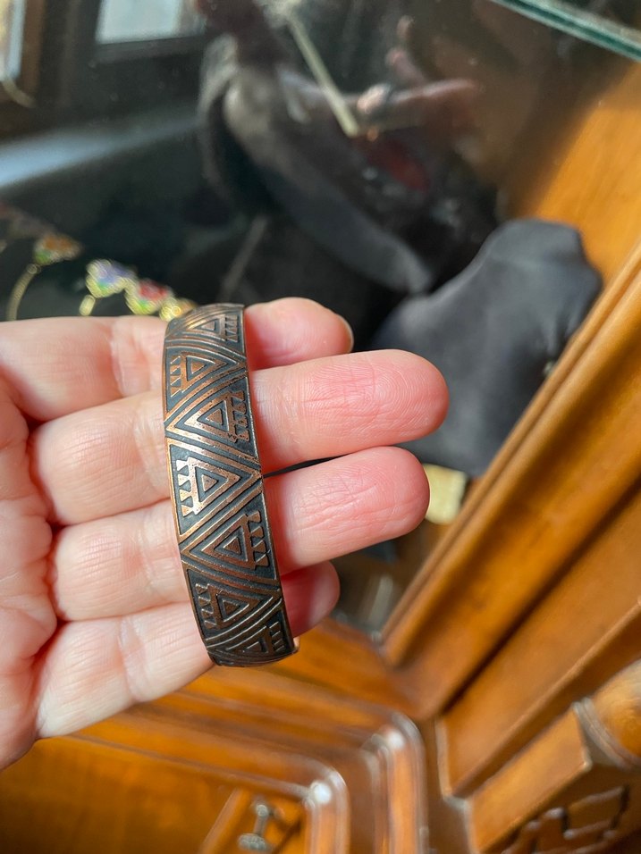 Bakır Bohem Desenli Kadın Bileklik - Görsel 3