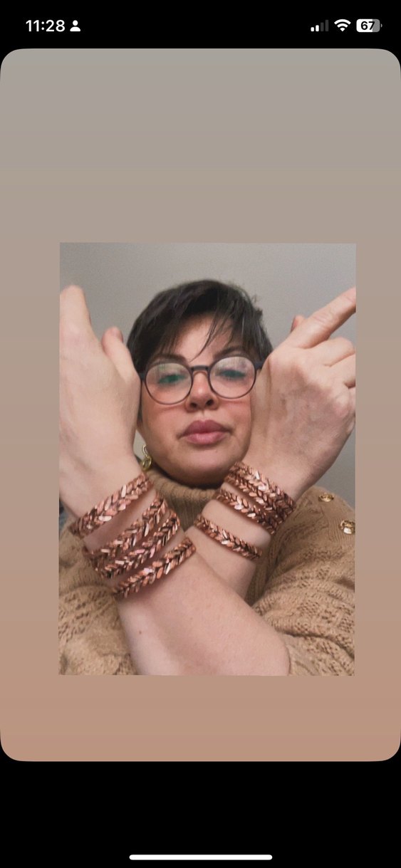 BAKIR Örgü Kadın Bileklik - Görsel 3