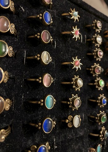 Çok Renkli Boncuklu Bohem Kadın Yüzükleri - Görsel 3