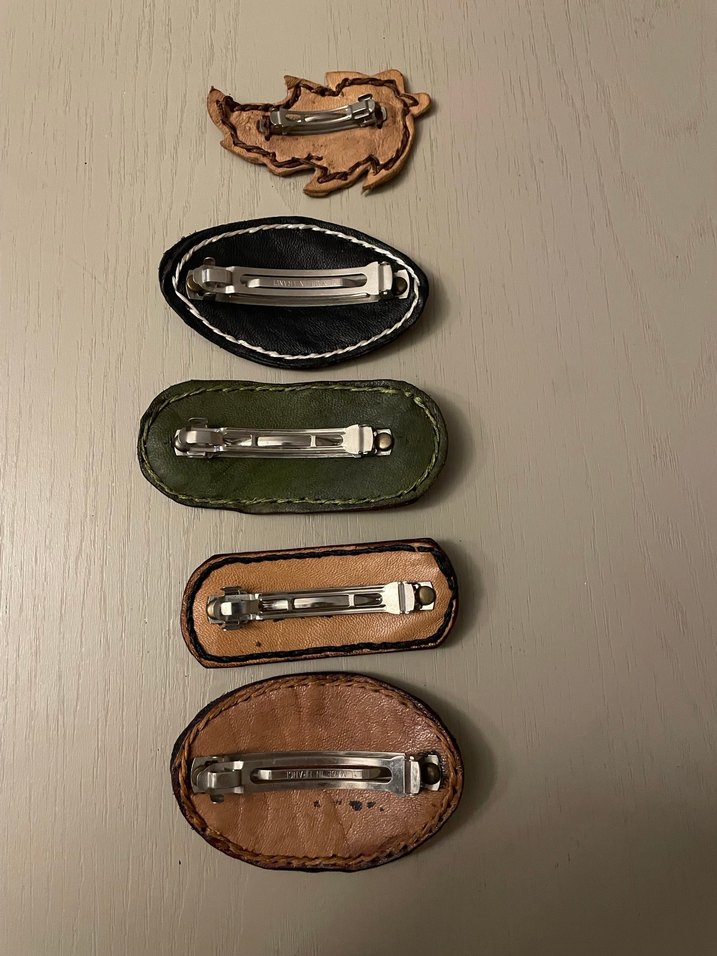 Deri çiçekli Tokalar - Görsel 2