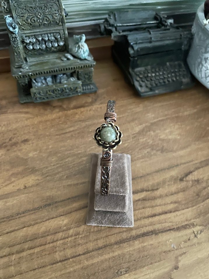 Doğal Taşlı Bakır bileklik - Görsel 2